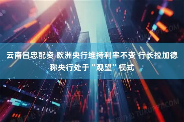 云南吕忠配资 欧洲央行维持利率不变 行长拉加德称央行处于“观望”模式