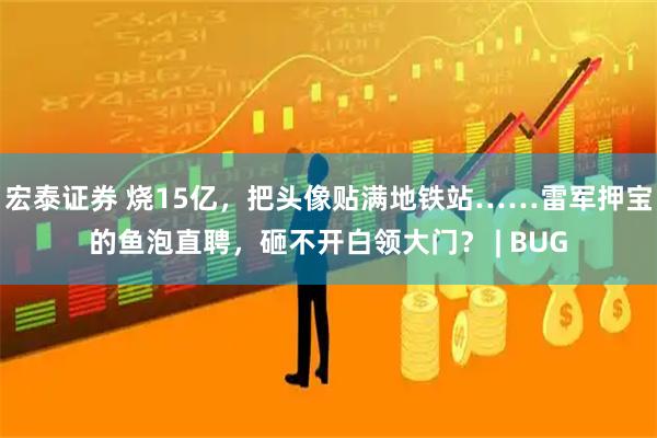 宏泰证券 烧15亿，把头像贴满地铁站……雷军押宝的鱼泡直聘，砸不开白领大门？ | BUG