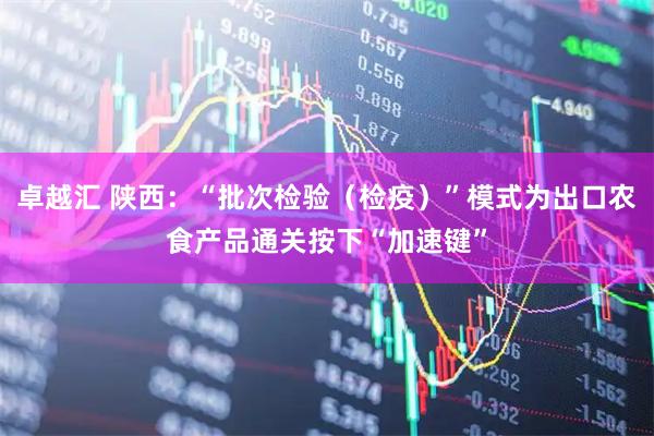 卓越汇 陕西：“批次检验（检疫）”模式为出口农食产品通关按下“加速键”
