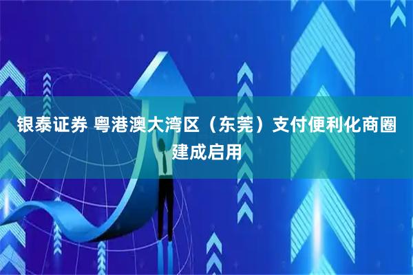 银泰证券 粤港澳大湾区（东莞）支付便利化商圈建成启用