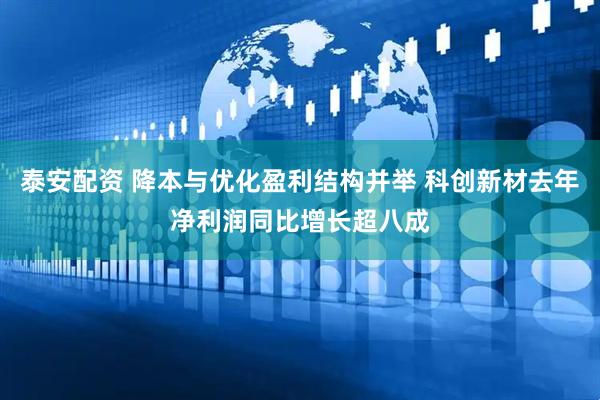 泰安配资 降本与优化盈利结构并举 科创新材去年净利润同比增长超八成